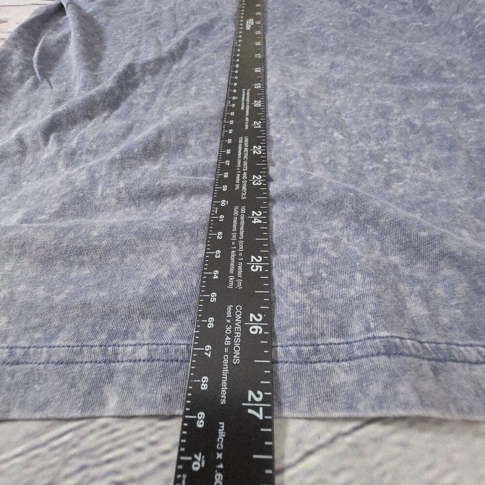 Victorias Secret Pink Women's XS Blue Acid Wash Long Sleeve Shirt - Thumbnail 5