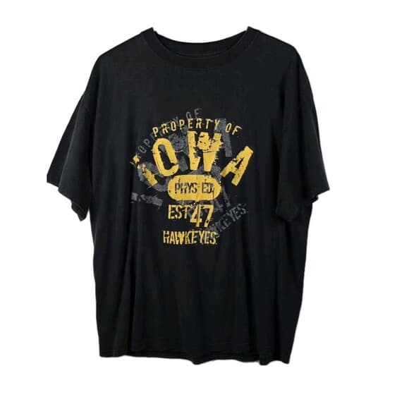 Iowa Hawkeyes Men's XL Black T-Shirt RN‎ # 49068 - Thumbnail 9