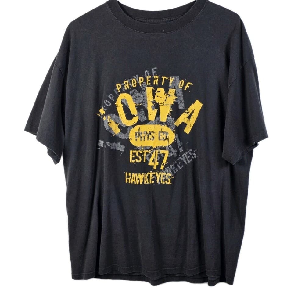 Iowa Hawkeyes Men's XL Black T-Shirt RN‎ # 49068