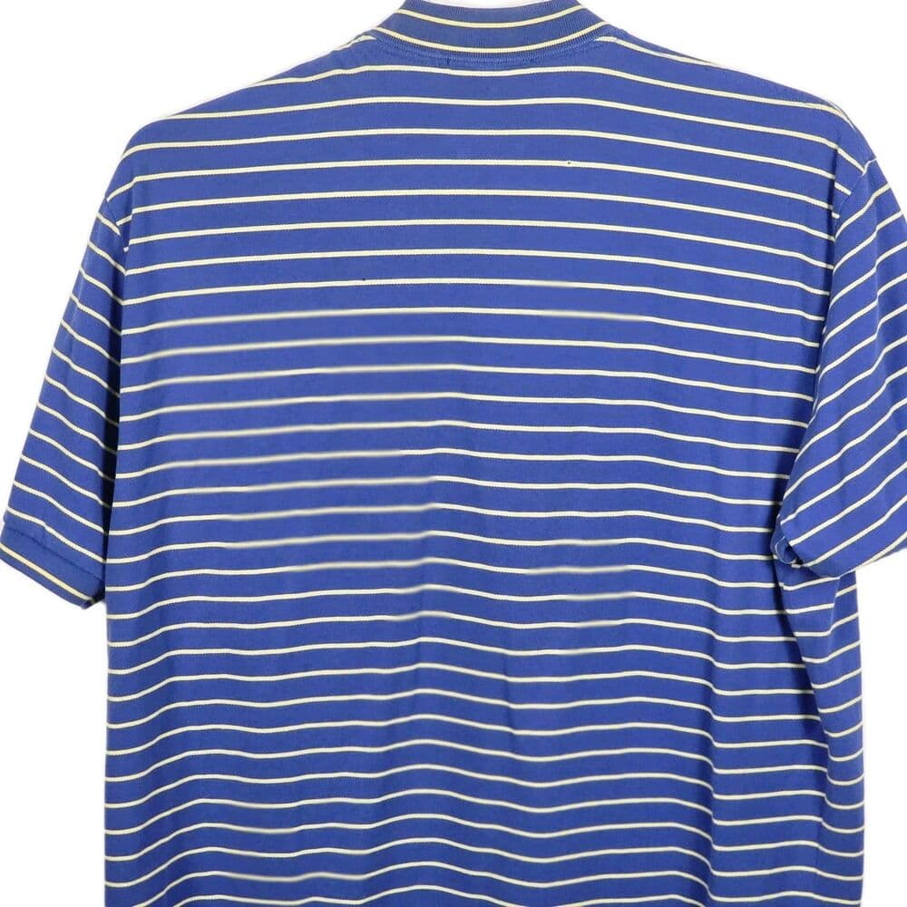 Polo Ralph Lauren Men's XXL Blue / White Striped Short Sleeve Shirt - Thumbnail 4