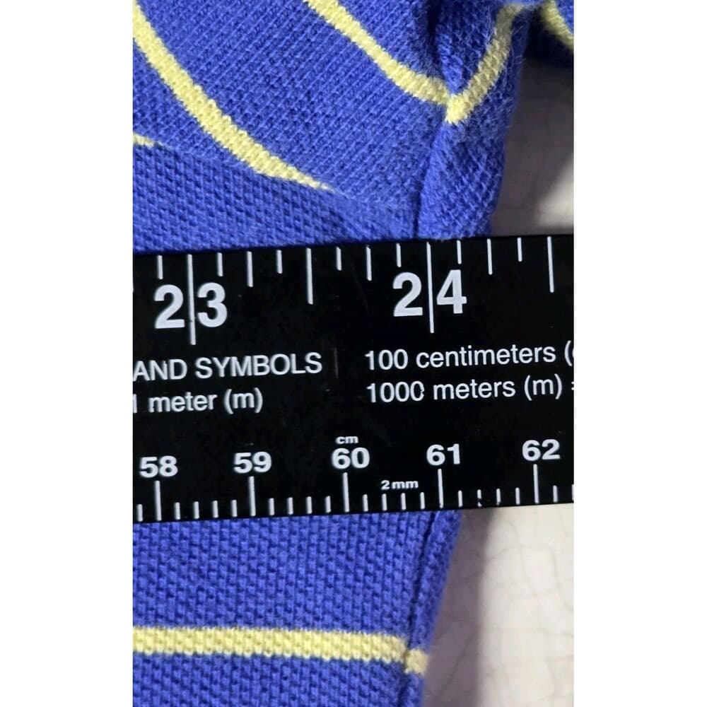 Polo Ralph Lauren Men's XXL Blue / White Striped Short Sleeve Shirt - Thumbnail 3