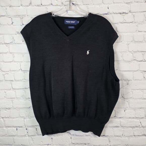 Ralph Lauren Women's XL Black V-Neck Sweater - Thumbnail 10