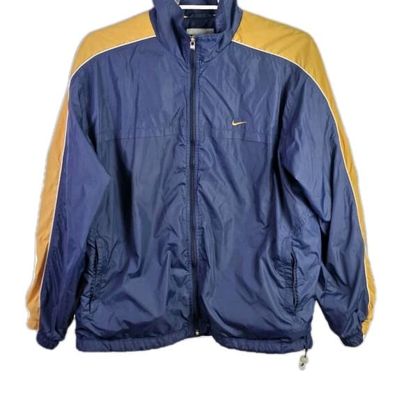 Vintage Nike Men's XL Navy Blue & Gold Windbreaker Set - Thumbnail 13