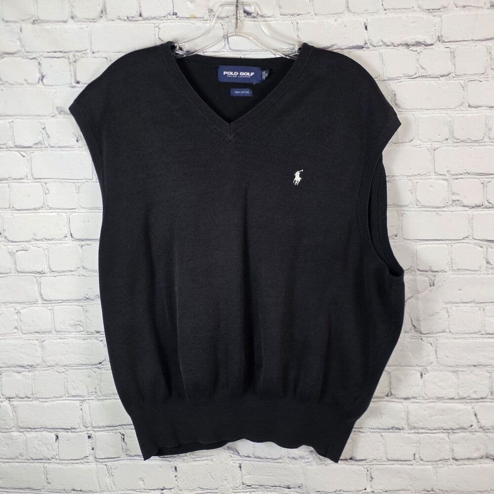 Ralph Lauren Women's XL Black V-Neck Sweater - Thumbnail 9