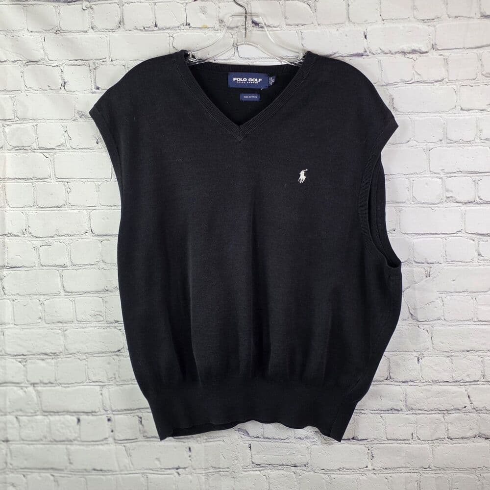 Ralph Lauren Women's XL Black V-Neck Sweater