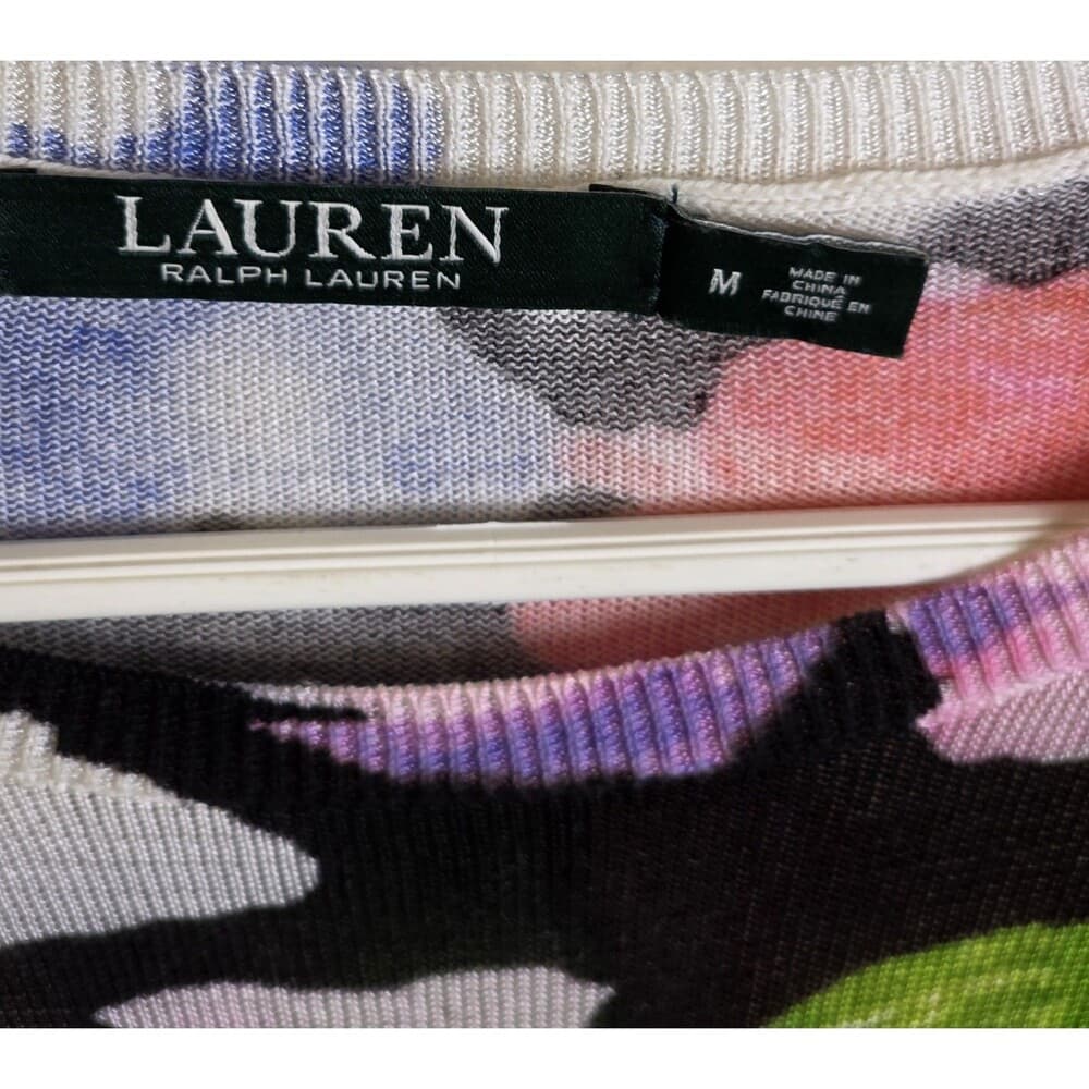 Lauren Ralph Lauren Women's Medium Floral Long Sleeve Sweater - Thumbnail 2