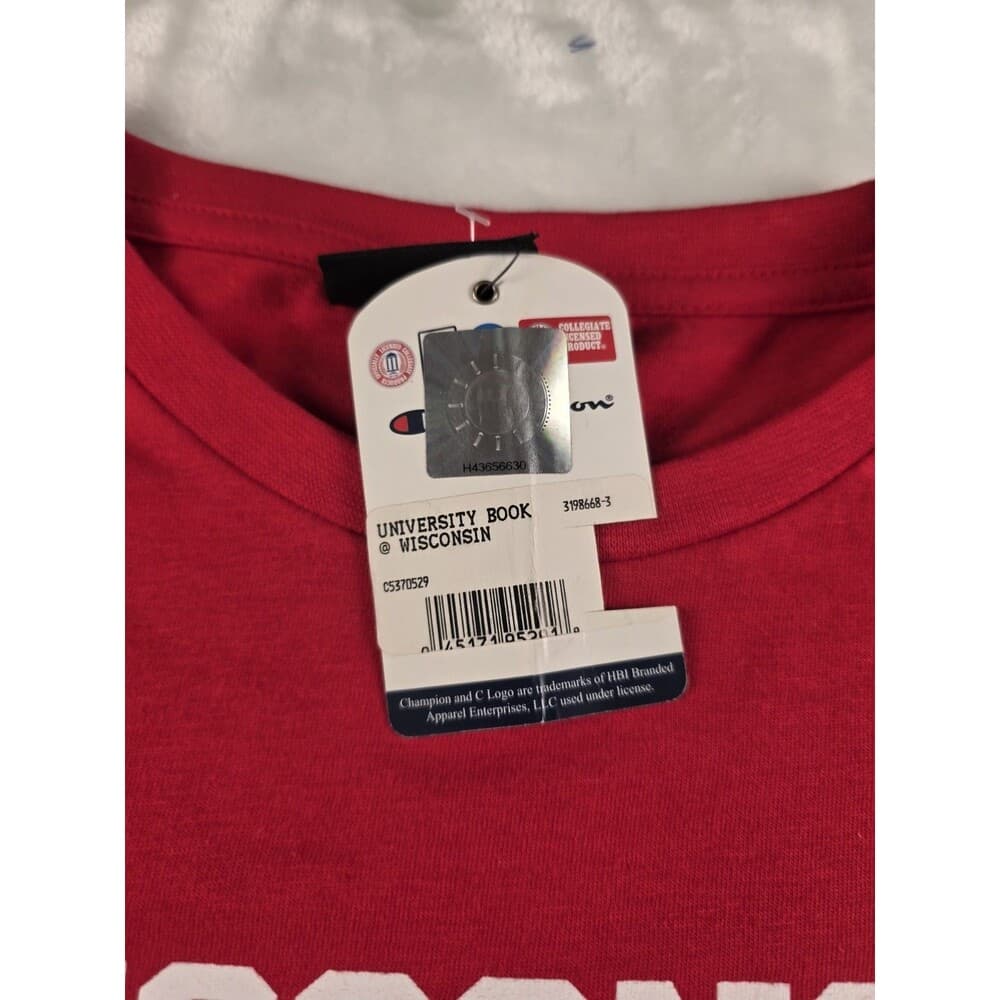 NWT Champion Wisconsin‎ Badgers Men's Large Red T-Shirt - Thumbnail 4