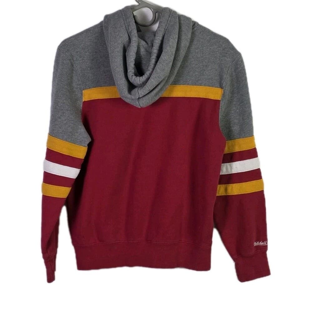 Mitchell & Ness Extra Small Red & Gray Kansas City Chiefs Throwback Hoodie - Thumbnail 6