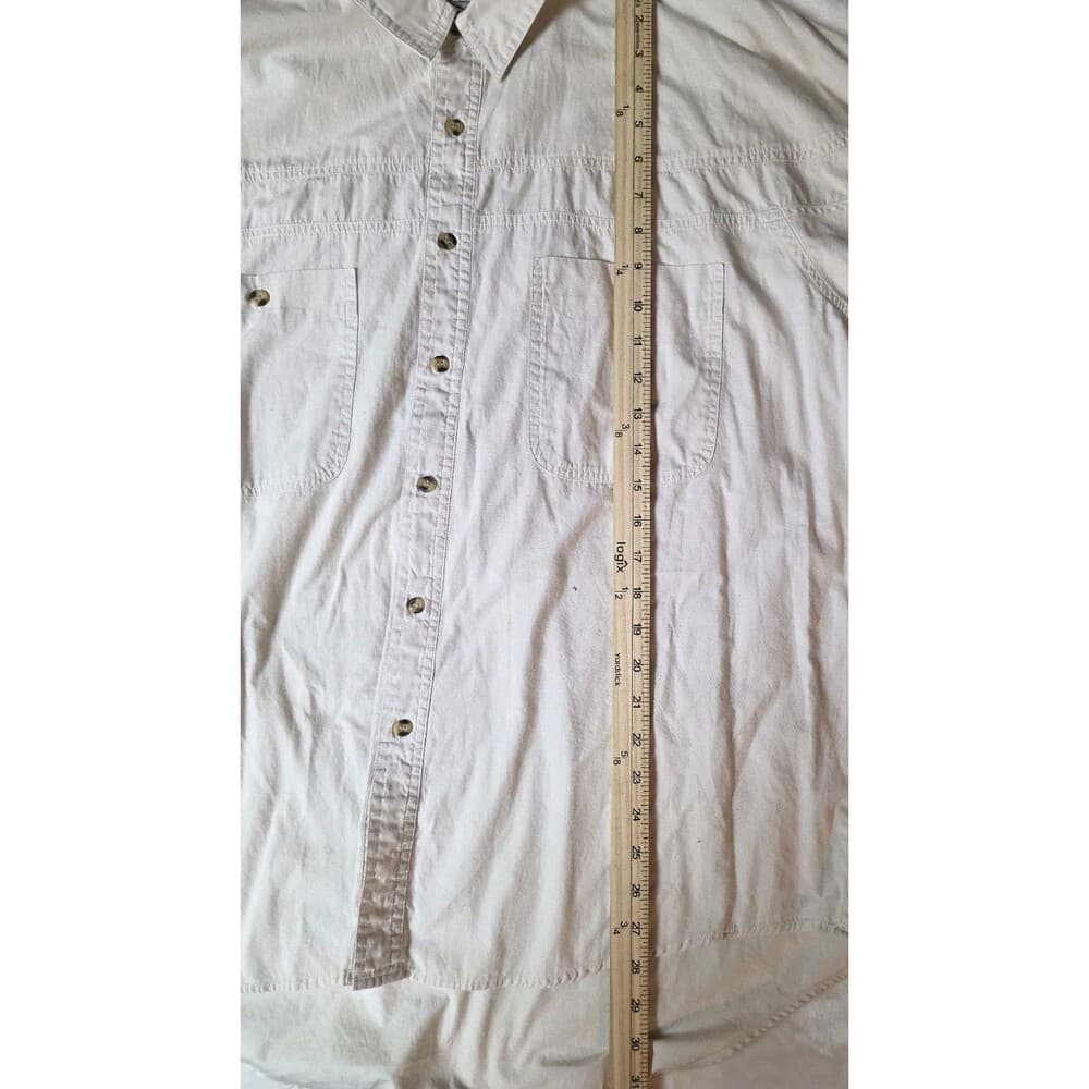 Jeans Wear Trent Men's XL Cream Color Long Sleeve Button Up Shirt - Thumbnail 8