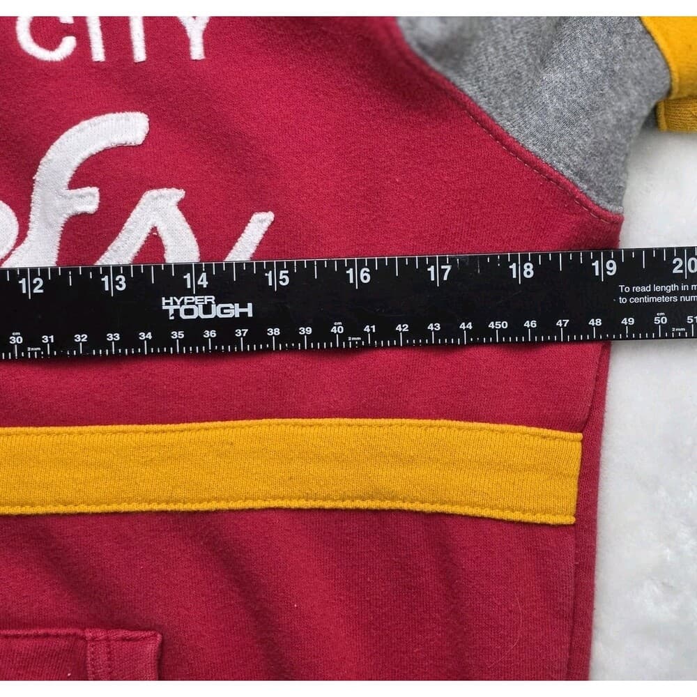 Mitchell & Ness Extra Small Red & Gray Kansas City Chiefs Throwback Hoodie - Thumbnail 5