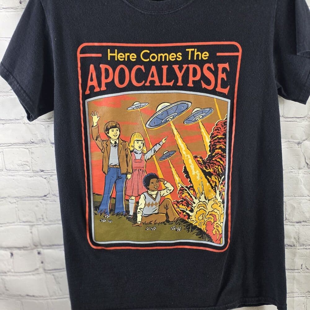 Steven Rhodes "Here Comes the Apocalypse" Adult Medium Black SS T-shirt