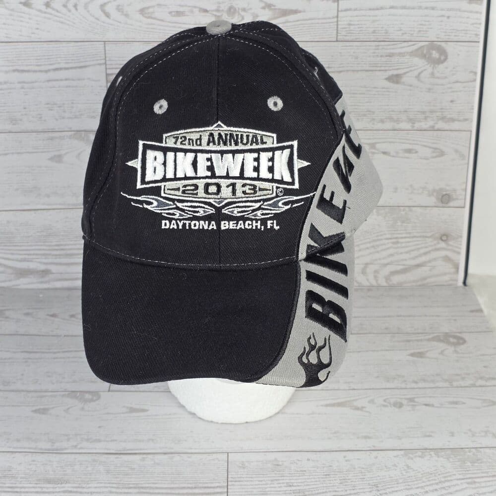2013 Daytona Beach 72nd Black‎ Bike Week Adjustable Cap - Thumbnail 7