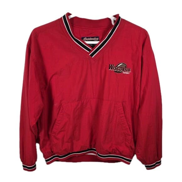 Vintage NCAA Wisconsin Badgers Mens‎ Large Red Pullover - Thumbnail 11