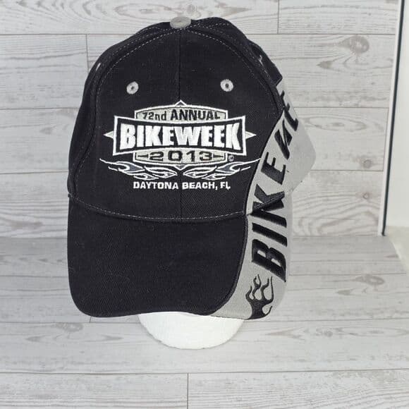 2013 Daytona Beach 72nd Black‎ Bike Week Adjustable Cap - Thumbnail 8