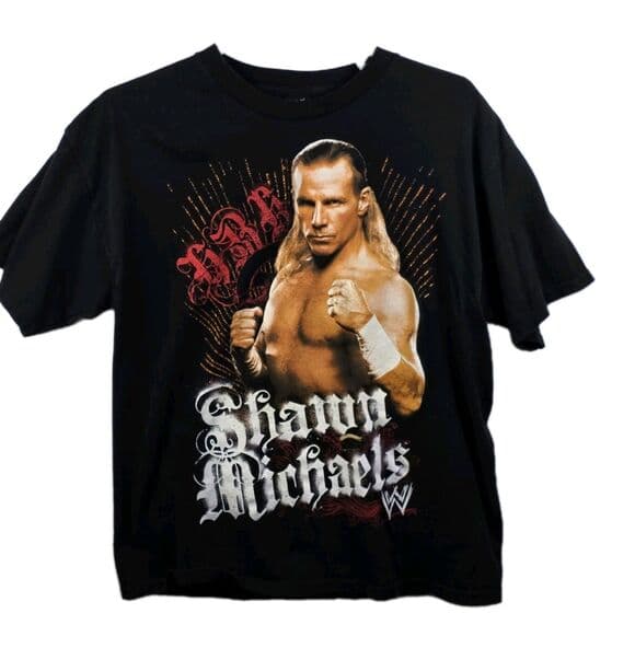 Vintage WWE Wrestling XL Shawn Michael's Black Wrestlemania Short Sleeve Shirt - Thumbnail 8