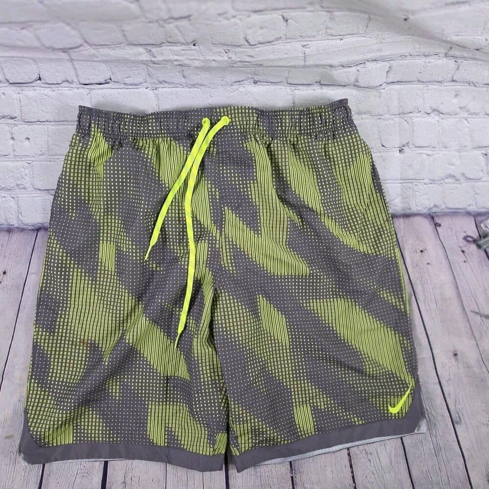 Nike Men’s XL Horizon Volley Swim Shorts Lime/Gray Ness 8448 - Thumbnail 8