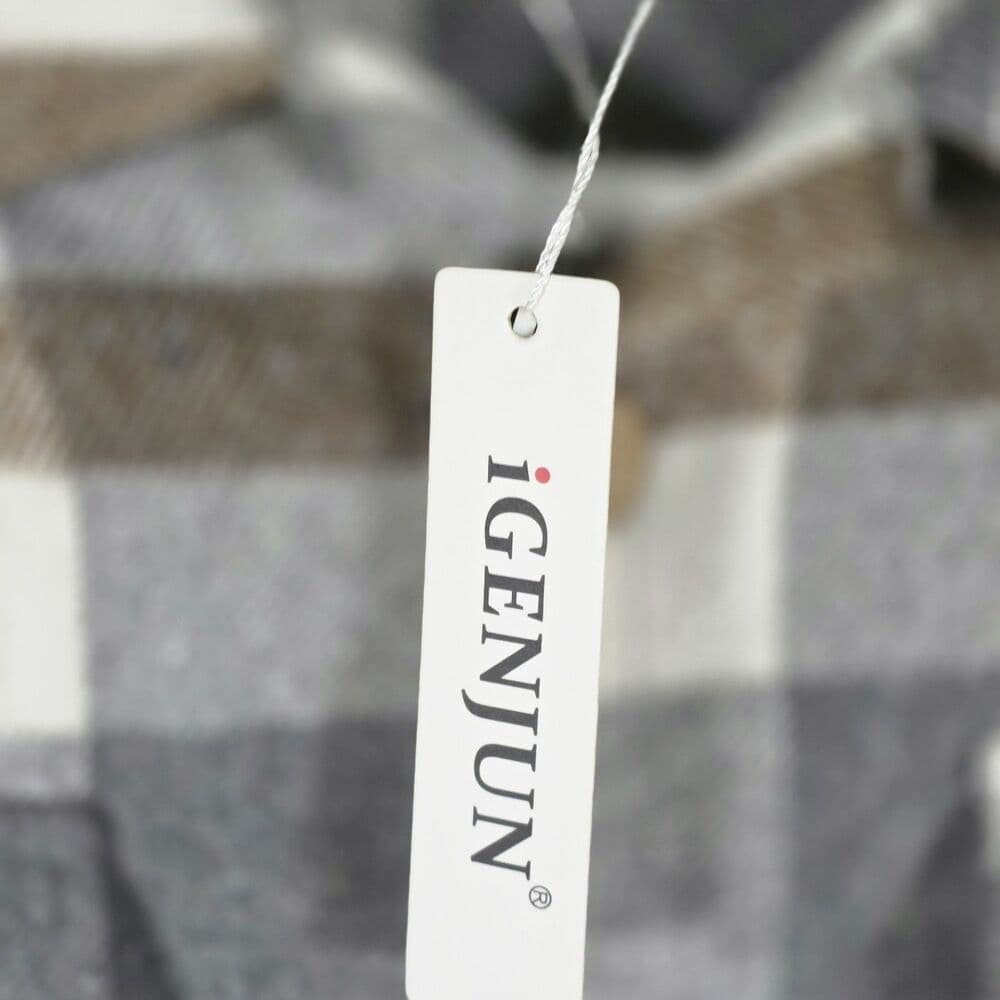 *NWT* Genjun Womens Small Plaid Button Up‎ Shirt With Side Pockets - Thumbnail 2