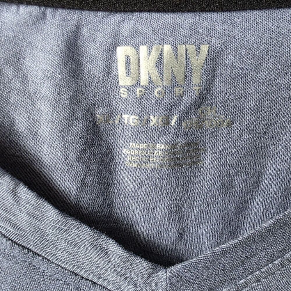 DKNY Women's XL Blue Long‎ Sleeve Blouse - Thumbnail 2