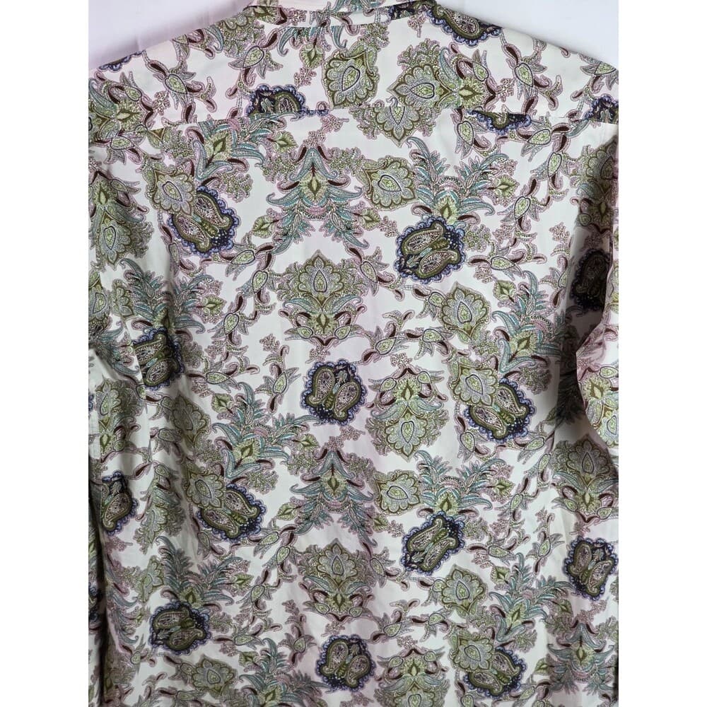 Thomas Dean Men’s‎ XL Multicolored Paisley Long Sleeve Button Up Shirt - Thumbnail 4