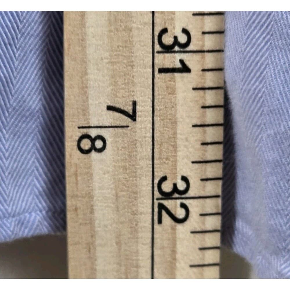 Daniel Cremieux Mens 17.5 - 36 Blue Shirt With Pinstripes‎ - Thumbnail 7