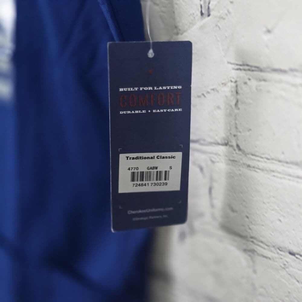 Cherokee Women's Small Blue Workwear V-Neck Scrubs Shirt - Thumbnail 2