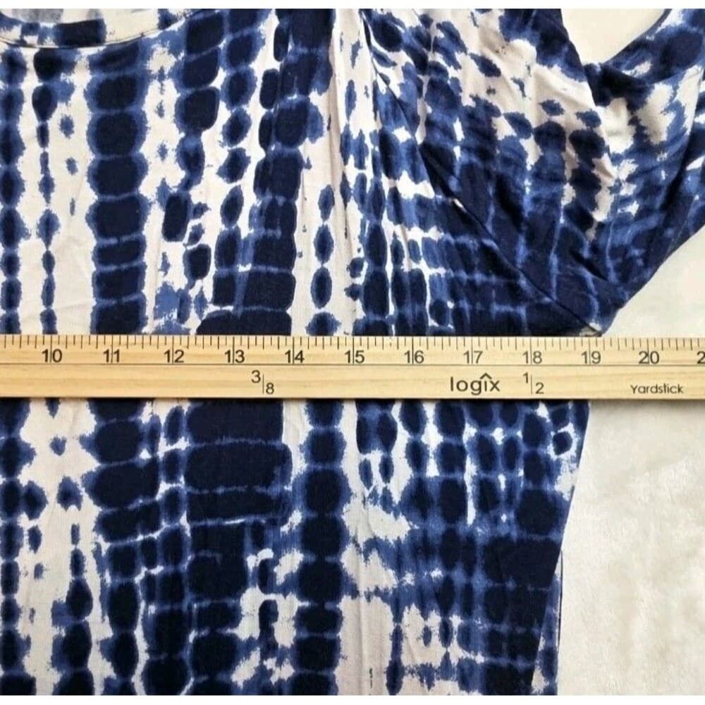 Michael Kors Women’s Medium White‎ Tie Dye Chain Strap Cold Shoulder Dress - Thumbnail 3