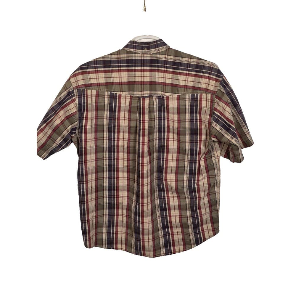 Roper Men's Large Plaid Western Short Sleeve Button Up Shirt‎ - Thumbnail 6