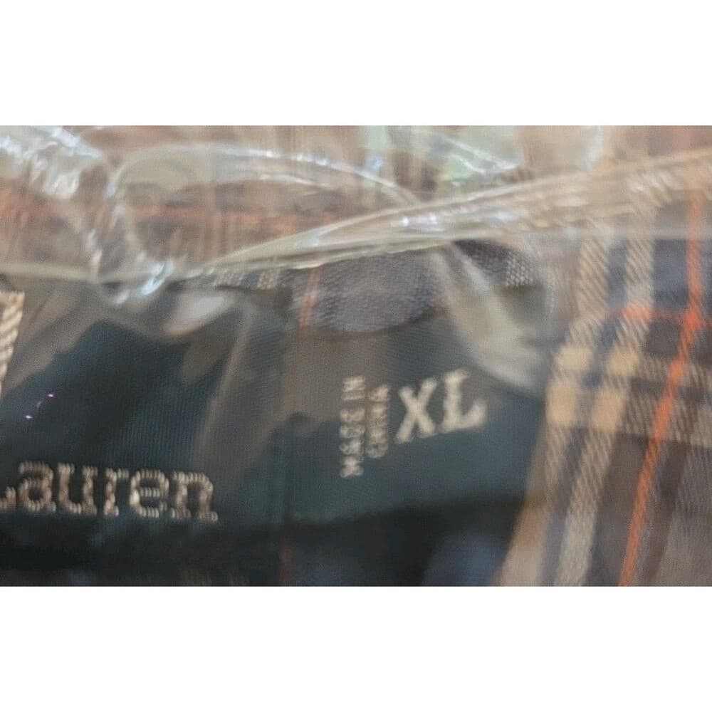Polo Ralph Lauren Men's XL Blue Check Cotton & Linen Long Sleeve‎ Casual Shirt - Thumbnail 6