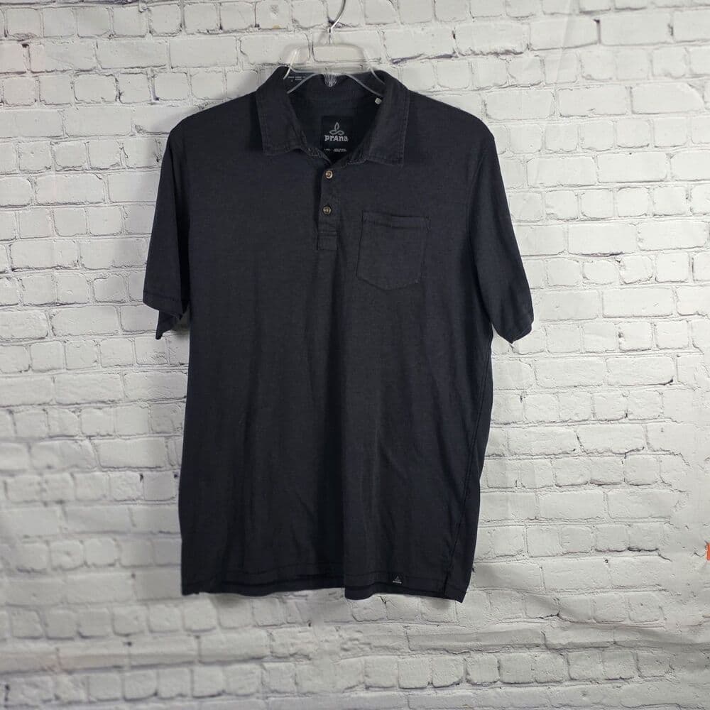 Prana Men's Large Dark Grey Short Sleeve Shirt - Thumbnail 8
