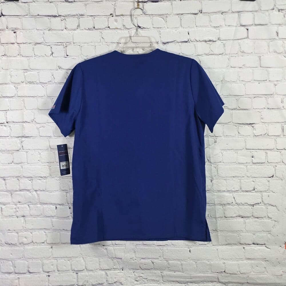 Cherokee Women's Small Blue Workwear V-Neck Scrubs Shirt - Thumbnail 4