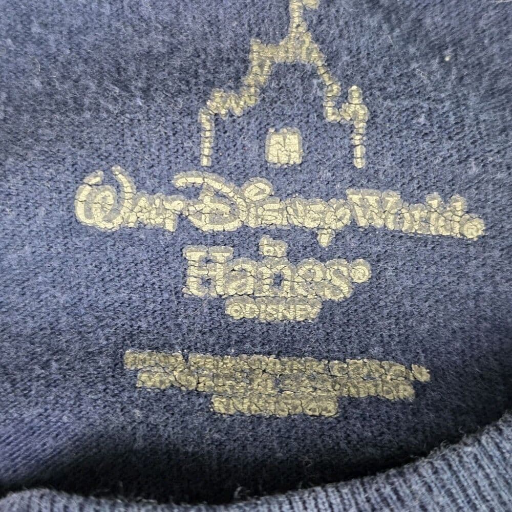 Disneyland Youth Medium Blue Baseball Mickey American Original Flag T-Shirt‎ - Thumbnail 2