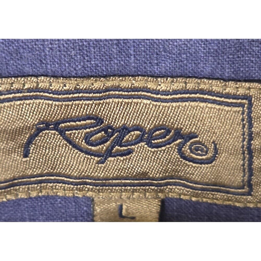 Roper Men's Large Plaid Western Short Sleeve Button Up Shirt‎ - Thumbnail 3
