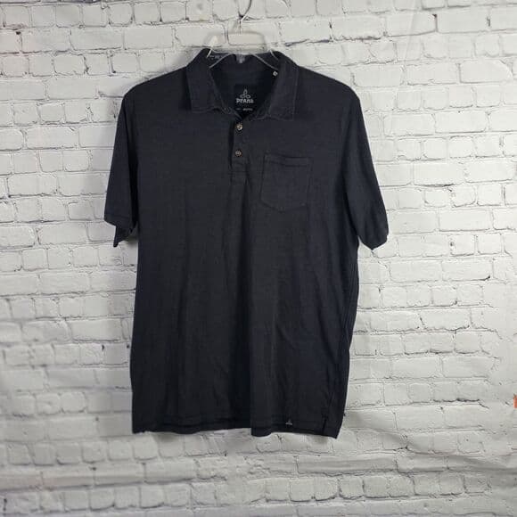 Prana Men's Large Dark Grey Short Sleeve Shirt - Thumbnail 9