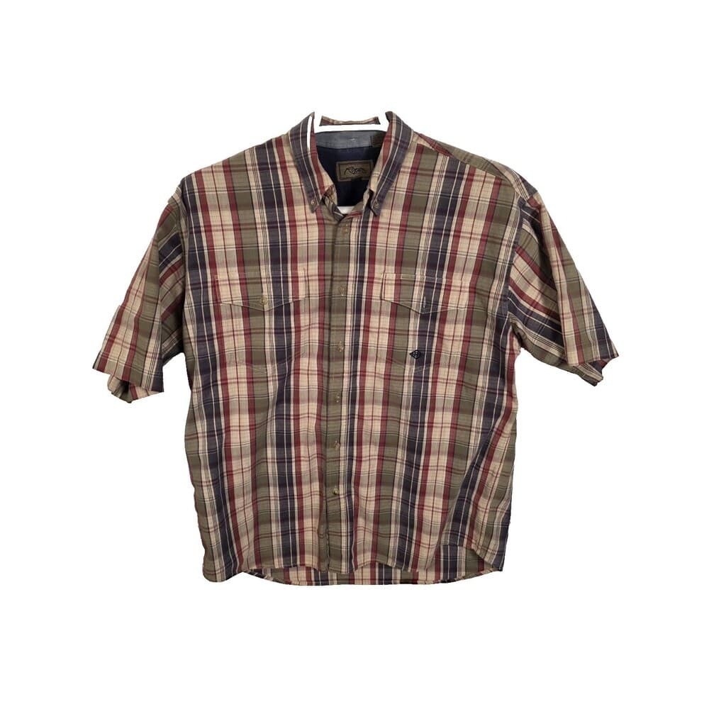 Roper Men's Large Plaid Western Short Sleeve Button Up Shirt‎ - Thumbnail 13
