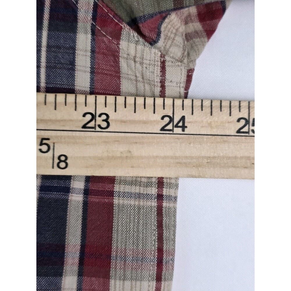 Roper Men's Large Plaid Western Short Sleeve Button Up Shirt‎ - Thumbnail 11