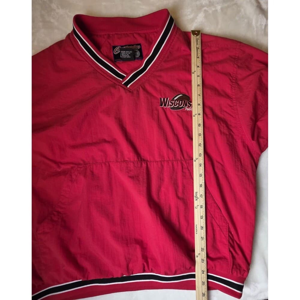 Vintage NCAA Wisconsin Badgers Mens‎ Large Red Pullover - Thumbnail 7