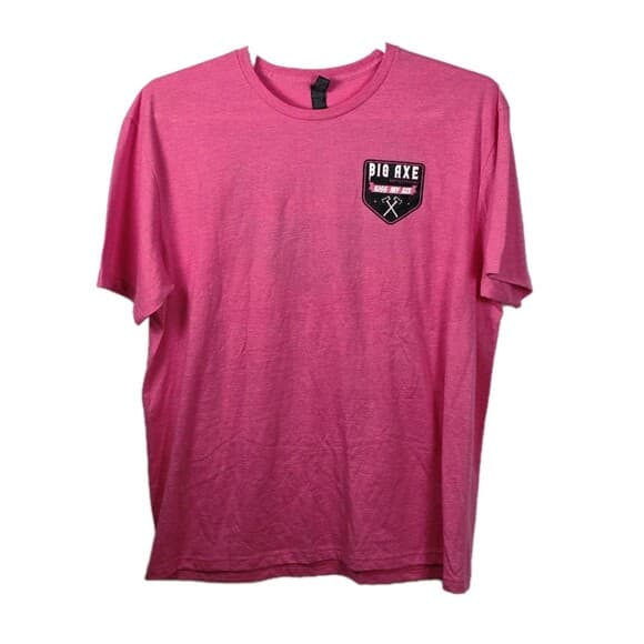 Big Axe XL‎ Pink Short Sleeve T-Shirt - Thumbnail 8