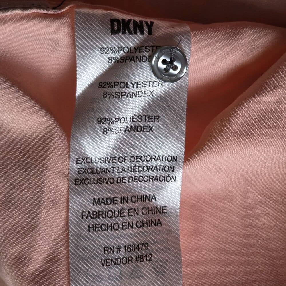 Vintage DKNY Women's‎ Peach Medium Short Sleeve Shirt - Thumbnail 6