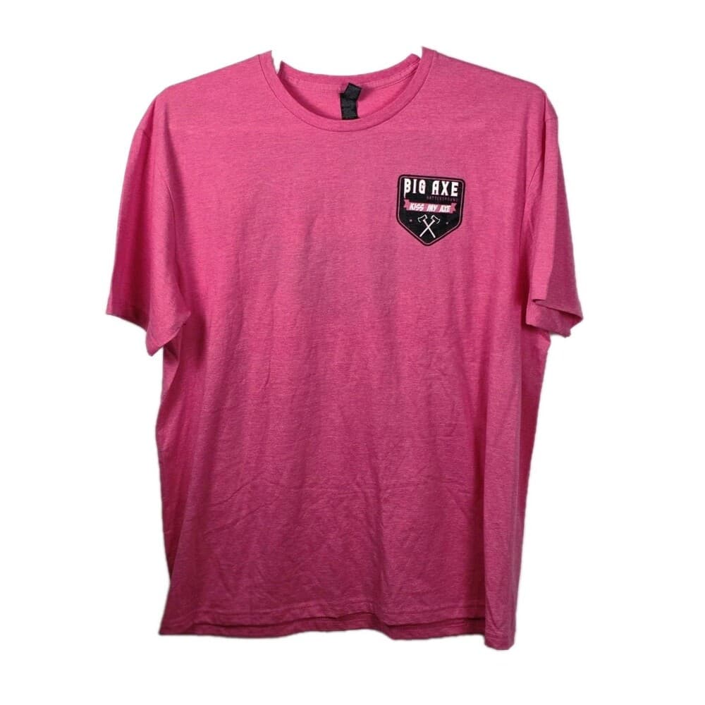 Big Axe XL‎ Pink Short Sleeve T-Shirt - Thumbnail 7