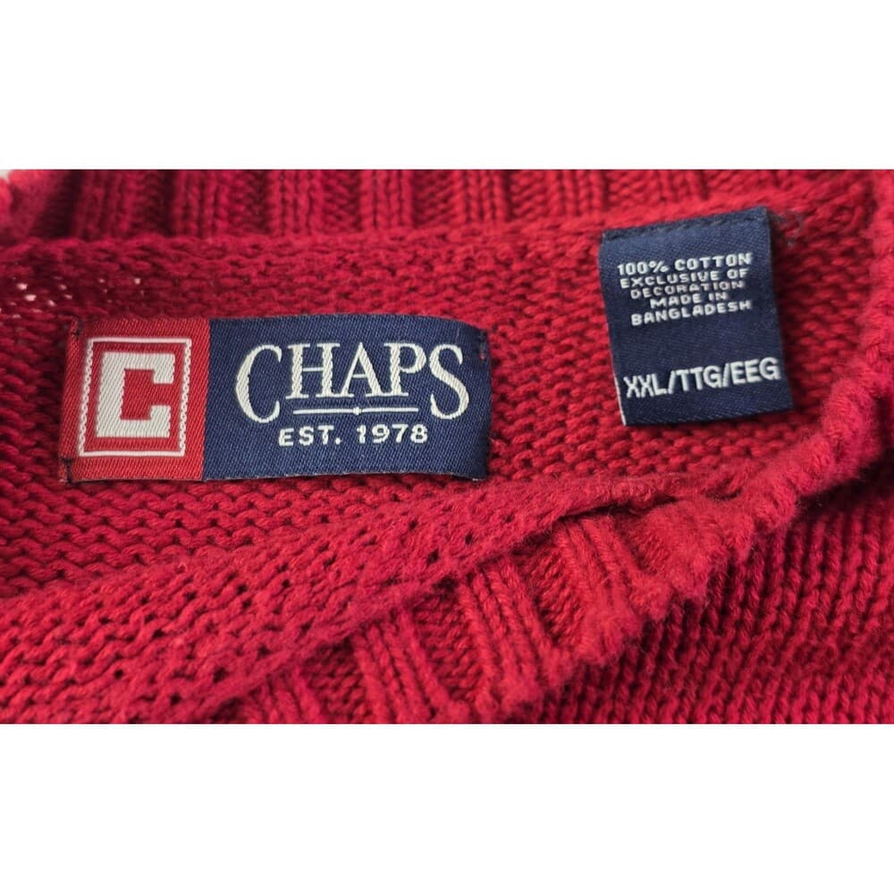 Chaps Men's XXL Classic Red‎ Sweater - Thumbnail 3