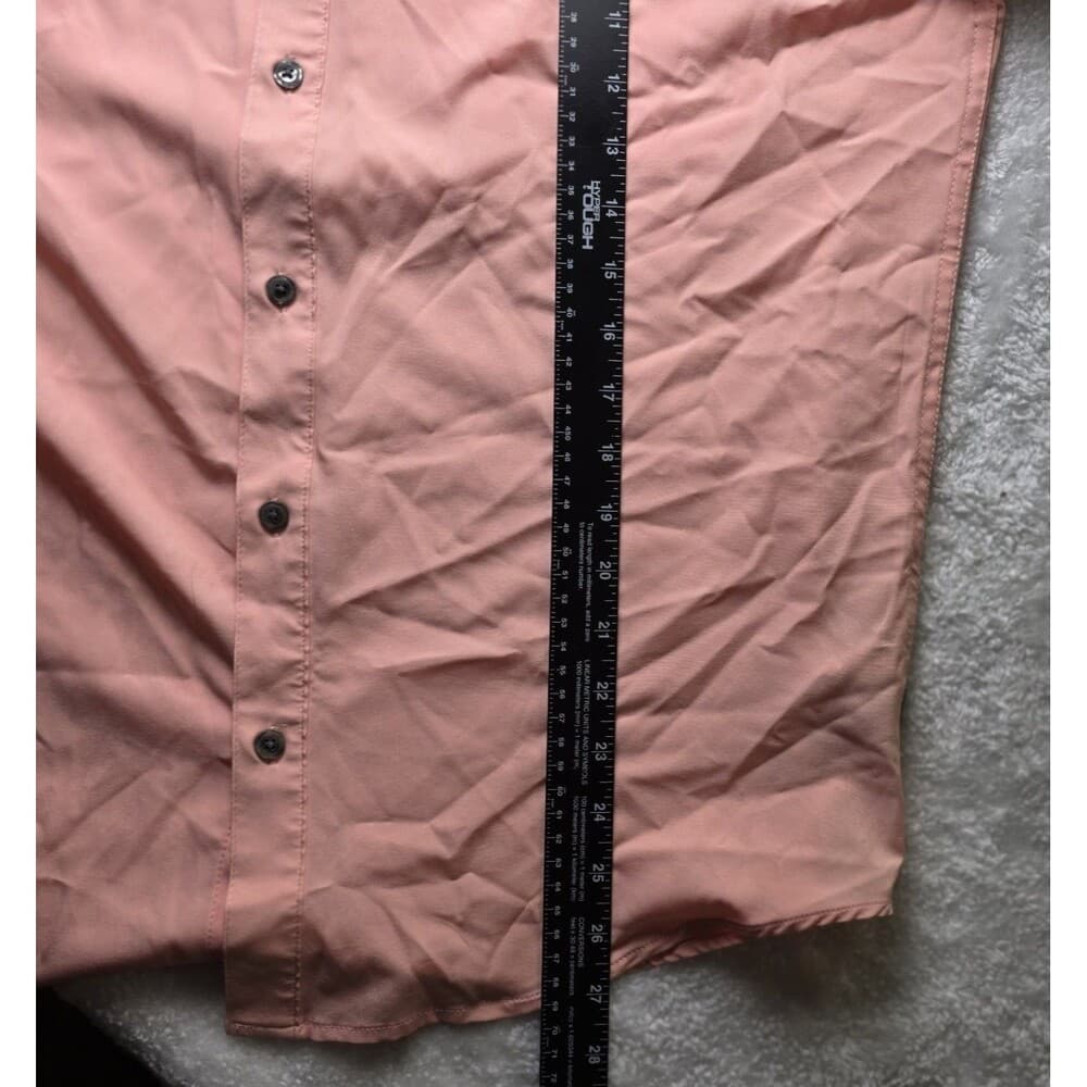Vintage DKNY Women's‎ Peach Medium Short Sleeve Shirt - Thumbnail 10