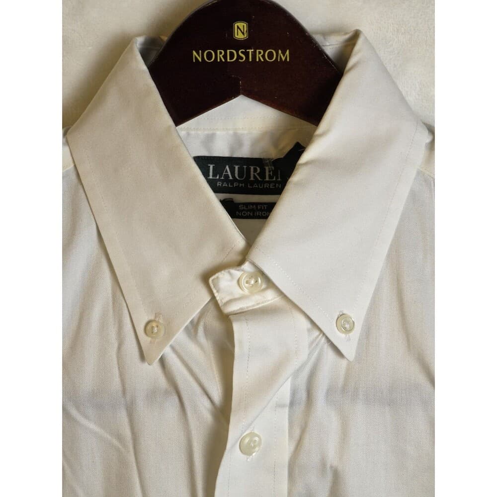 Lauren Ralph Lauren Slim Fit Dress Shirt Mens XL 17.5‎ 34/35 Button Down