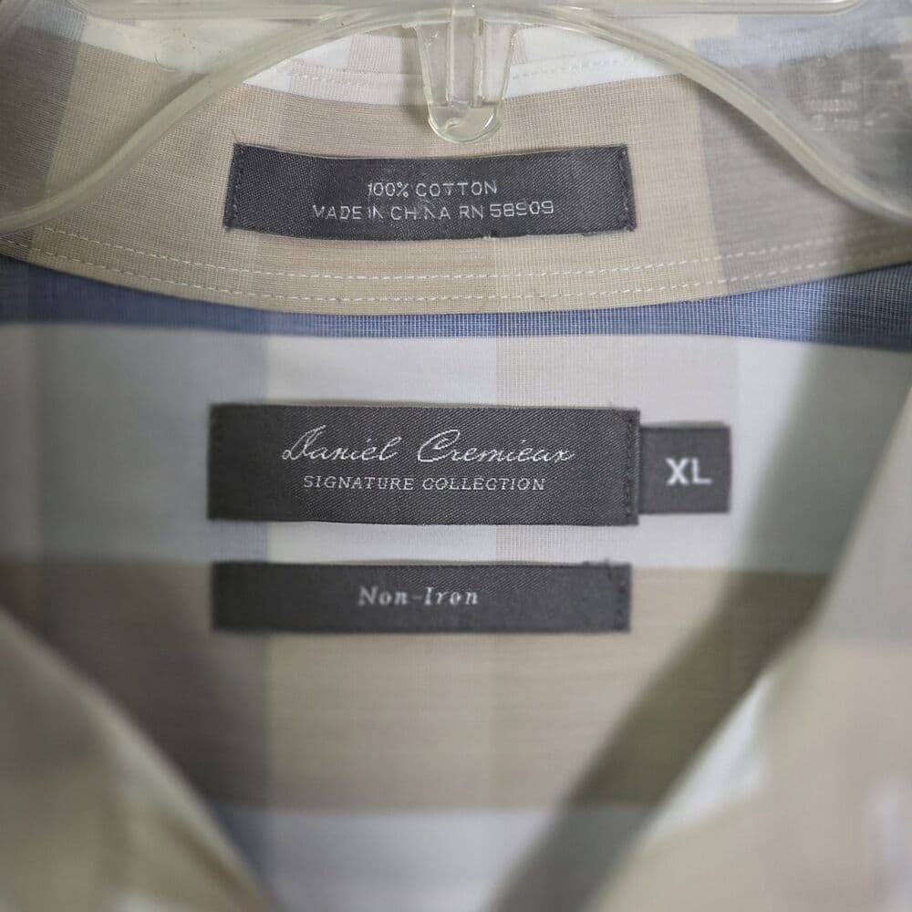 Daniel Cremieux Men's XL Signature Plaid Short-Sleeve Button Down Shirt - Thumbnail 2