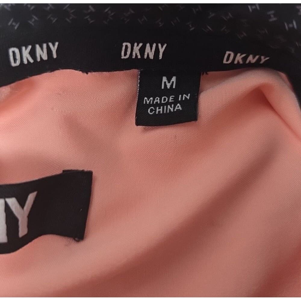 Vintage DKNY Women's‎ Peach Medium Short Sleeve Shirt - Thumbnail 5