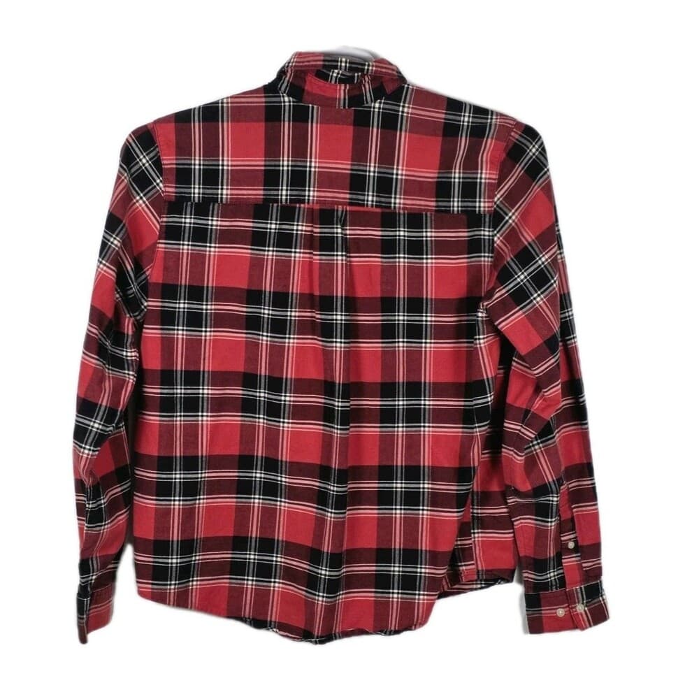 Vintage Rockies Medium Red Plaid Long Button‎ Up Shirt - Thumbnail 5