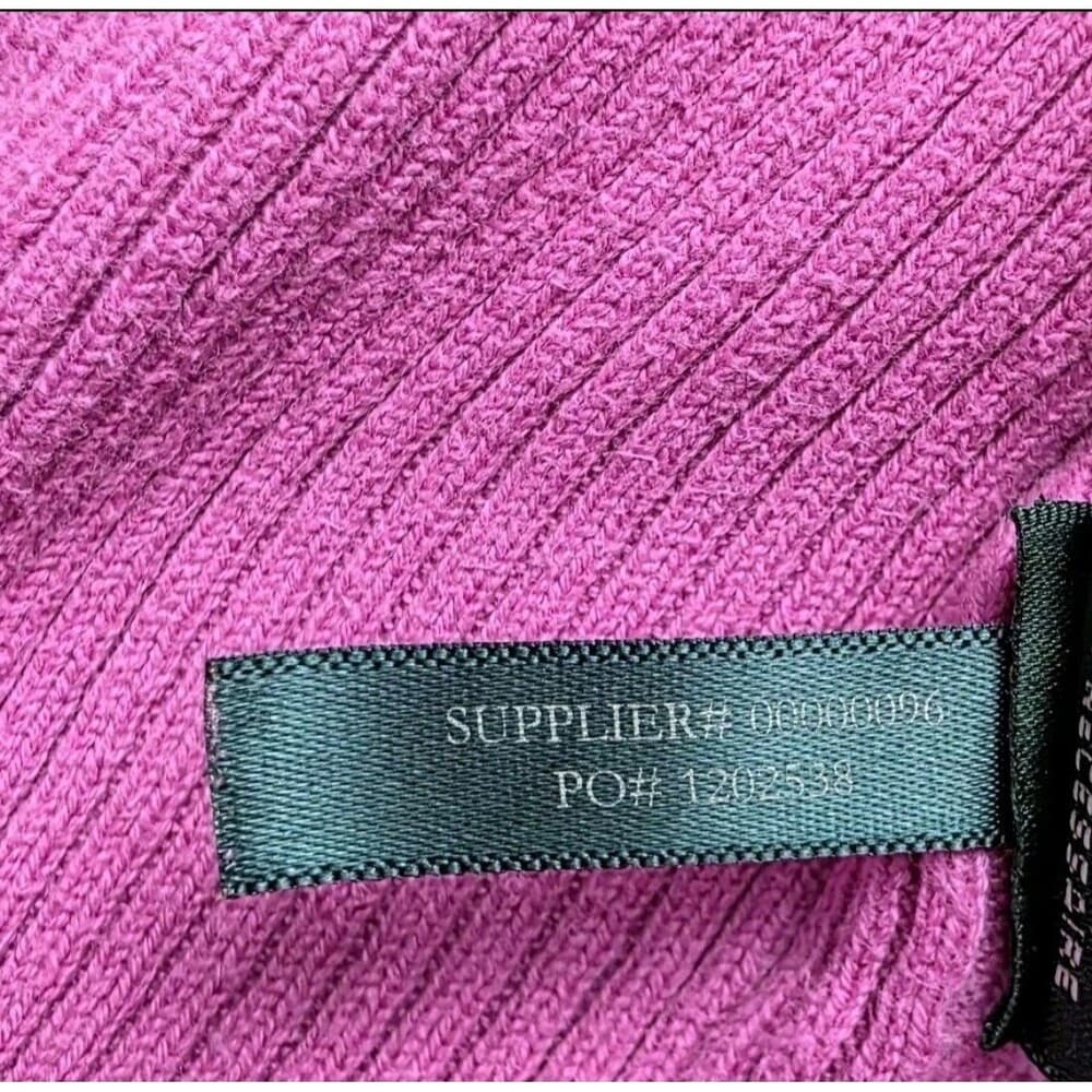 Ralph Lauren Turtleneck Women's XL Pink Ribbed Knit Stretch Sweater‎ - Thumbnail 4