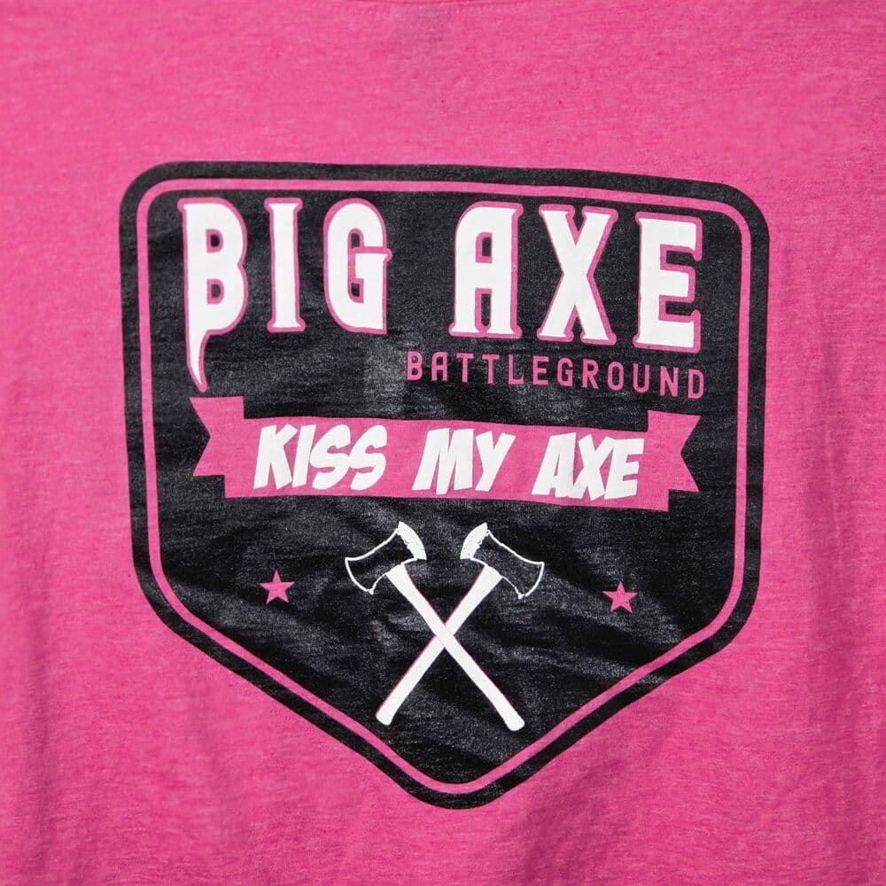 Big Axe XL‎ Pink Short Sleeve T-Shirt - Thumbnail 2