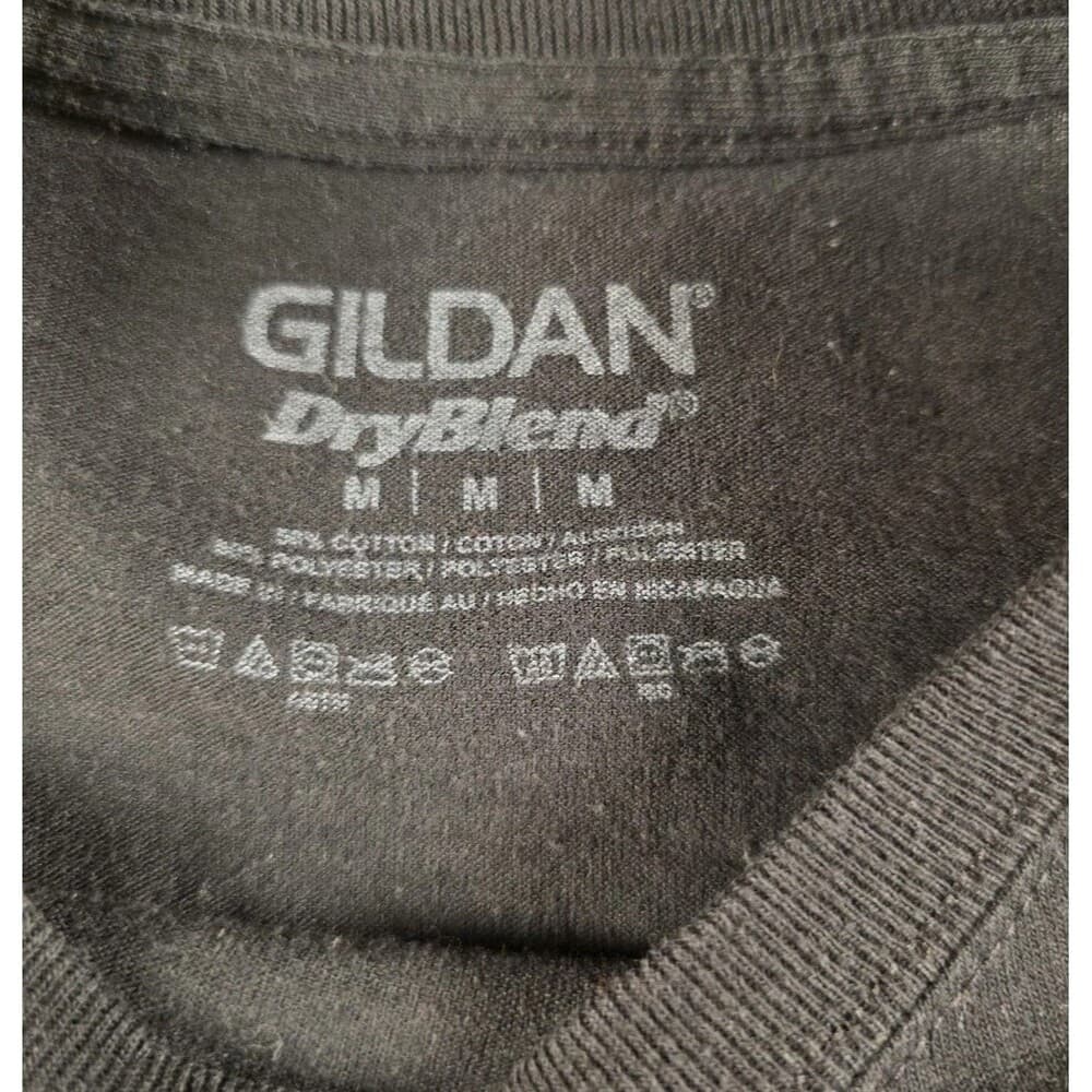 Vintage Gildan Texas Racing‎ Cart Medium Black Short Sleeve Shirt - Thumbnail 2