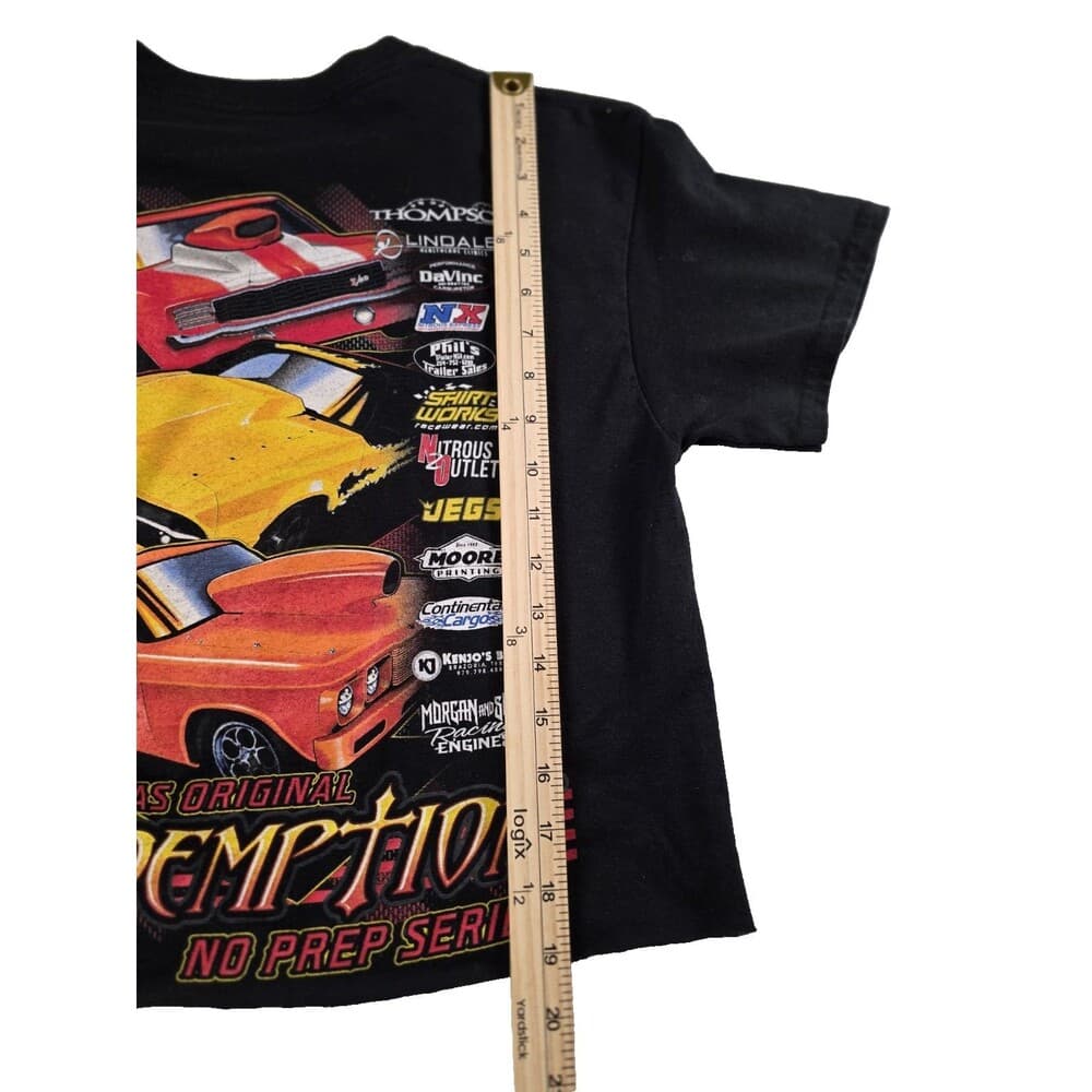 Vintage Gildan Texas Racing‎ Cart Medium Black Short Sleeve Shirt - Thumbnail 5
