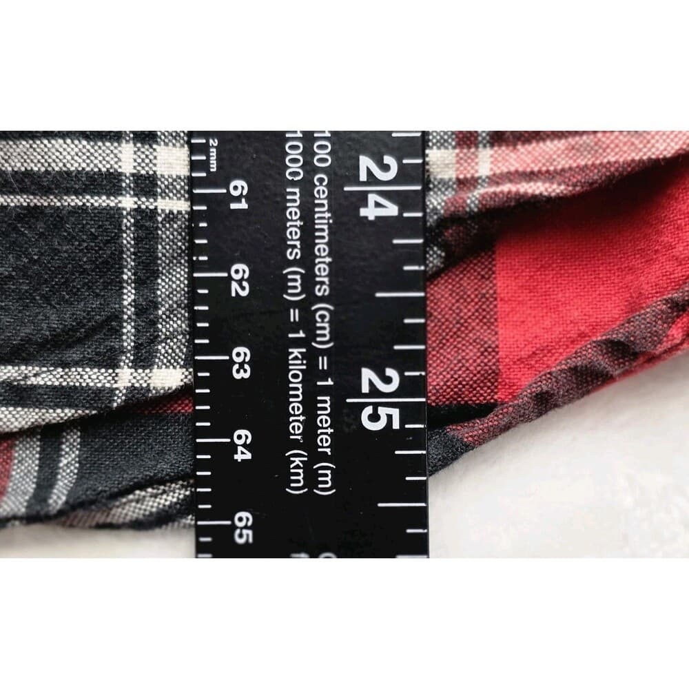 Vintage Rockies Medium Red Plaid Long Button‎ Up Shirt - Thumbnail 7